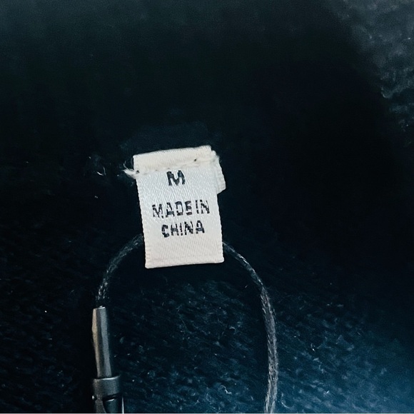 7 FOR ALL MANKIND Touch of Cashmere Black Tie Waist Pullover Size M - Picture 9 of 15